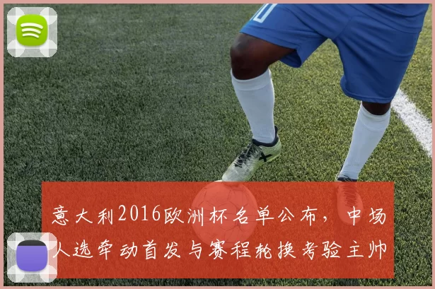 意大利2016欧洲杯名单公布，中场人选牵动首发与赛程轮换考验主帅