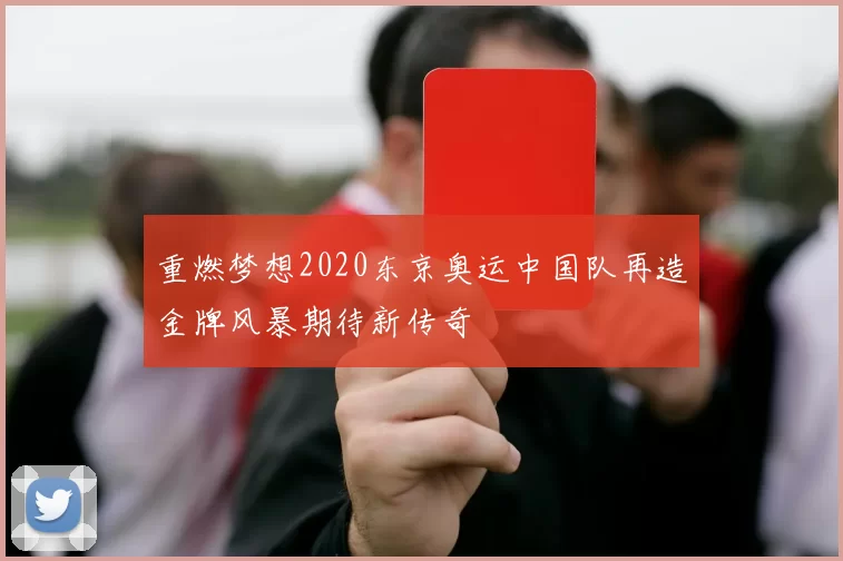 重燃梦想2020东京奥运中国队再造金牌风暴期待新传奇